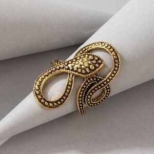 *ABARRANE* Gold Vintage Irregular Fashion Snake Ring